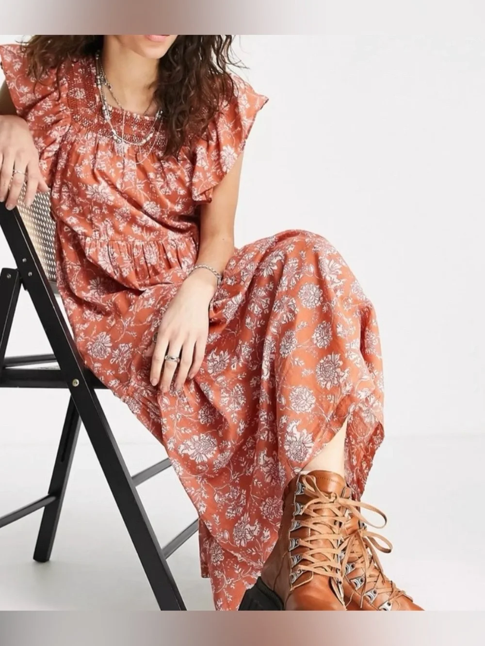 BONITA PRINTED MIDI DRESS - Size M - NWT